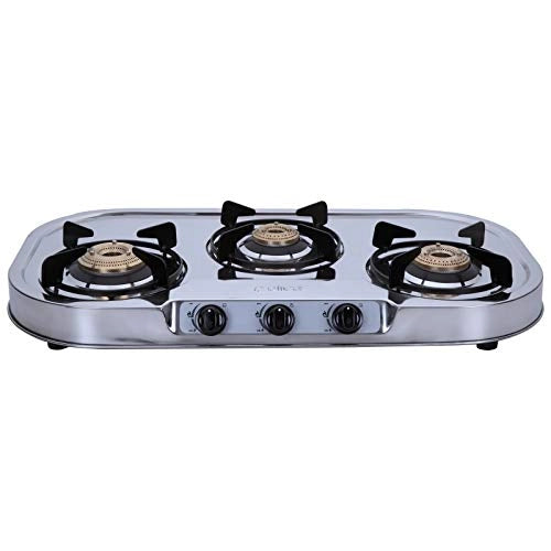 Elica 3 Burner Stainless Steel Gas Stove (INOX 753 SS)