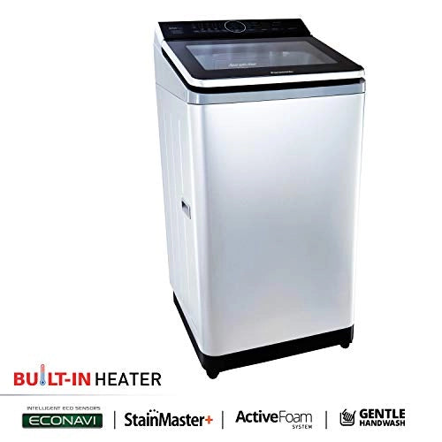 Panasonic Econavi 7.5 Kg 5 Star Built-In Heater Fully-Automatic Top Loading Washing Machine (NA-F75V9LRB, Silver)