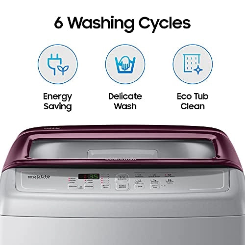 Samsung 7.5 kg Fully-Automatic Top Loading Washing Machine (WA75A4022FS/TL, Imperial Silver, Wobble Technology)