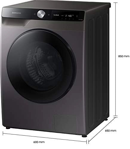 Samsung 8.0 kg / 6.0 kg Wi-Fi Enabled Inverter Fully-Automatic Washer Dryer (WD80T604DBX/TL, Inox, AI Control)