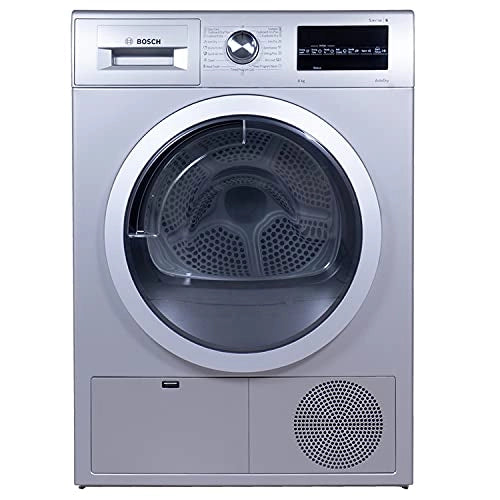 Bosch 8 kg Fully Automatic Condenser Tumble Dryer WTG8640SIN, Silver, Inbuilt Heater)