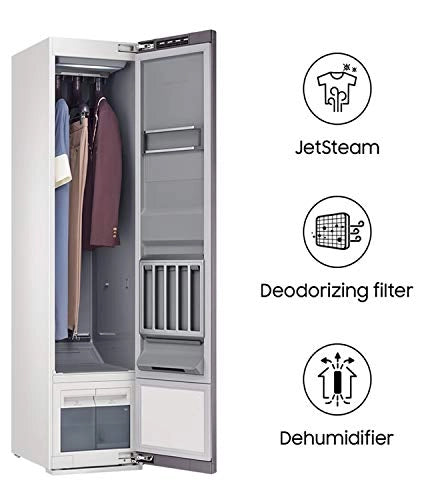 Samsung Air Dresser with Jet Steam For Sanitizing and Refreshing Clothes (Crystal Mirror Black, DF60R8600CG/TL)