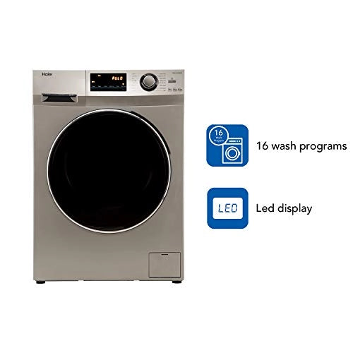 Haier 6.5 Kg Inverter Fully-Automatic Front Loading Washing Machine (HW65-IM10636TNZP, Titanium Grey)