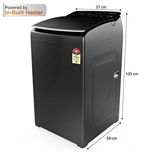 Whirlpool 9.5 kg Fully-Automatic Top Loading Washing Machine (360 BLOOMWASH PRO Heater Spray 9.5, Graphite, Heater)
