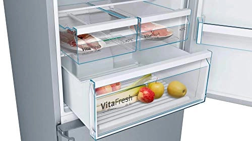 Bosch 559 L 2 Star Inverter Frost Free Double Door Refrigerator (Series 4 KGN56XI40I, Inox-easyclean, Bottom Freezer)