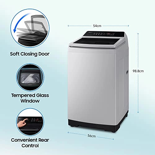 Samsung 7 Kg Inverter 5 Star Fully-Automatic Top Load Washing Machine (WA70BG4441YYTL, Bubble Storm Tech, Lavender Gray)