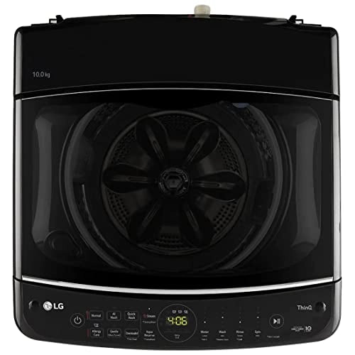 LG 10.0 Kg Inverter Wi-Fi Fully-Automatic Top Loading Washing Machine (THD10SWP, Platinum Black,Stainless Steel)