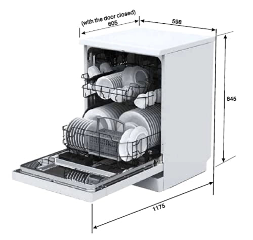 Carysil 12 Plate Setting Free Standing Dishwasher