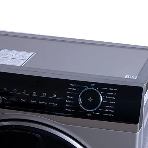 Haier 7 kg Inverter Motor Fully-Automatic Front Loading Washing Machine, Super Drum 1200 RPM (HW70-IM12929CS3, Heater)