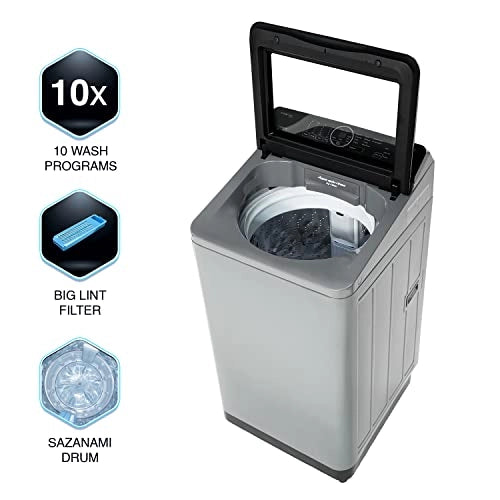 Panasonic 8 Kg Wifi Fully-Automatic Top Loading Smart Washing Machine (NA-F80A10CRB, Grey, Compatible with Alexa)