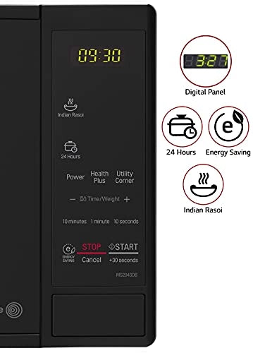 LG 20 L Grill Microwave Oven MH2044DB, Black