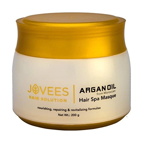 Jovees Herbal Argan Oil Hair Spa Mask for Dry and Fizzy Hair | Controls Hairfall and Repairs Damaged Hair | Rich in Moroccon Argan Oil and Jojoba Oil | For Women/Men | 200GM New