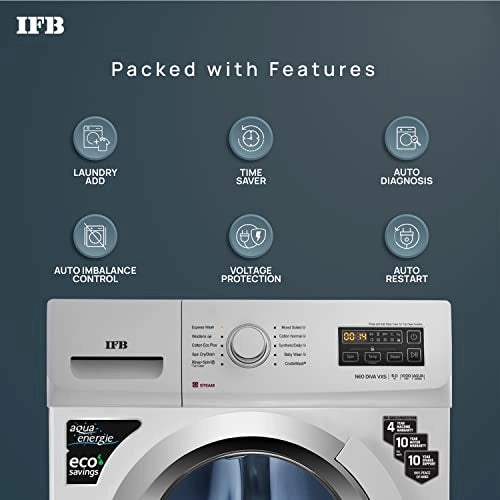 IFB 6 Kg 5 Star Front Load Washing Machine 2X Power Dual Steam (NEO DIVA VXS 6010, White, Hard Water Wash)