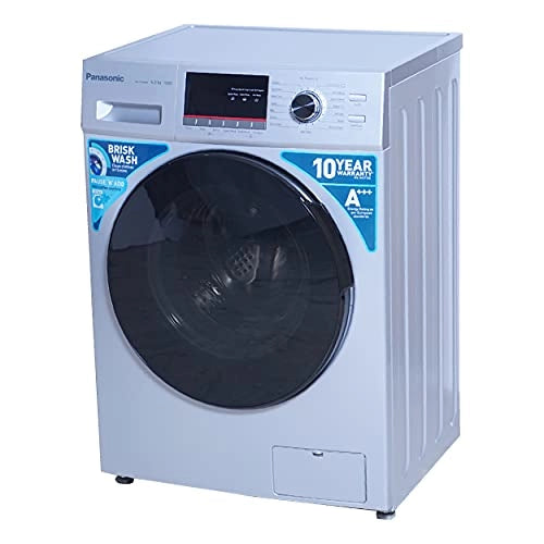 Panasonic 6 kg Fully-Automatic Front Loading Washing Machine (NA-106MB2L01, Silver, Inbuilt Heater)