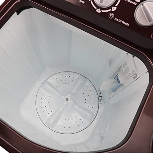 Haier 6.5 Kg Semi-Automatic Top Loading Washing Machine with 1300 RPM, Rust Free Cabinet (HTW65-187BO, Burgundy)