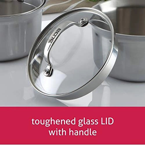 Alda Milk Pan With Lid Tri Ply Stainless Steel