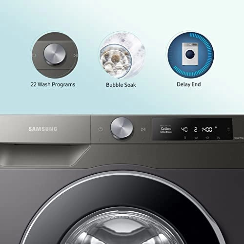 Samsung 9 Kg 5 Star Wi-Fi Inverter Fully-Automatic Front Loading Washing Machine (WW90T604DLN1TL, Inox, In-Built Heater)
