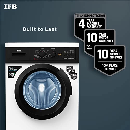IFB 6 Kg 5 Star Front Load Washing Machine 2X Power Dual Steam (DIVA PLUS BXS 6008, White & Black, Hard Water Wash)