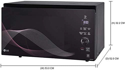 LG 32 L Charcoal Convection Healthy Heart Microwave Oven (MJEN326TL, Black Line Pattern, Neo Chef Design)