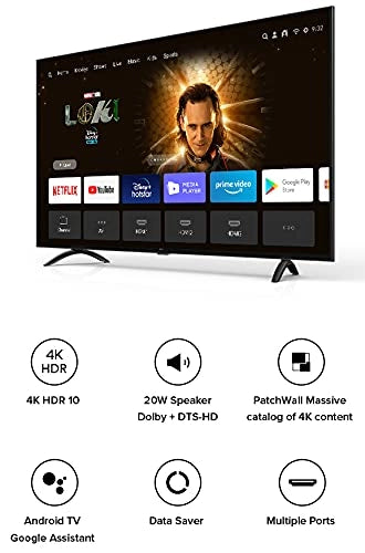 Mi 108 cm (43 Inches) 4K Ultra HD Android Smart LED TV 4X (Black)