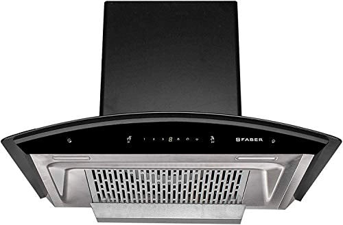 Faber 60 cm 1200 m3/hr Heat Auto Clean Chimney (Hood Crest Plus HC SC 60, Filterless, Touch Gesture Control, BK)
