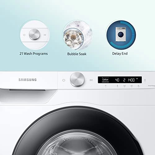Samsung 8 Kg 5 Star Wi-Fi Inverter Fully-Automatic Front Loading Washing Machine (WW80T504NAW1TL, White, Heater)