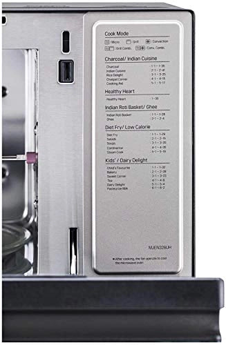 LG 32 L Charcoal Convection Healthy Heart Microwave Oven (MJEN326TL, Black Line Pattern, Neo Chef Design)