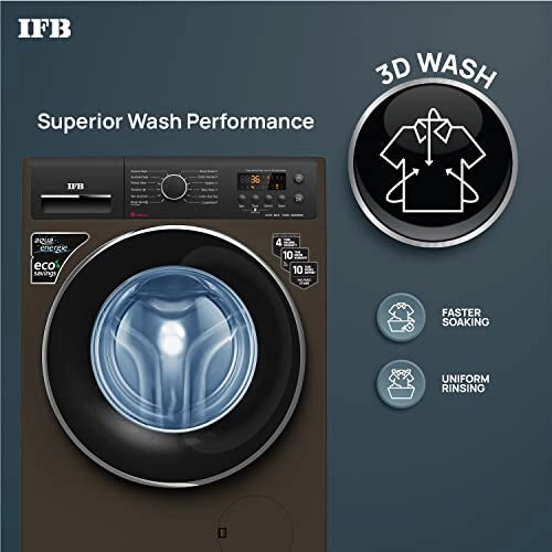 IFB 7 Kg 5 Star Front Load Washing Machine 2X Power Dual Steam (ELITE MXS 7012, Mocha, Hard Water Wash)