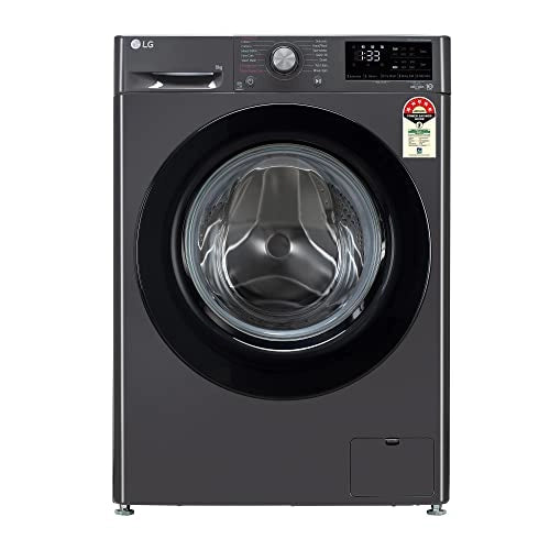 LG 8 Kg 5 Star Inverter Fully-Automatic Front Loading Washing Machine with Heater (FHV1408Z2M, Middle Black,)