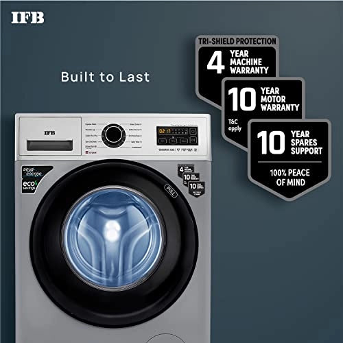 IFB 6.5 Kg 5 Star Front Load Washing Machine 2X Power Dual Steam (SENORITA SXS 6510, Silver & Black, Hard Water Wash)