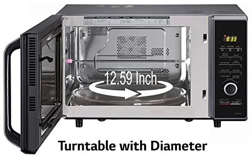 LG 28L Convection Microwave Oven (MC2886BFUM) with 360° Motorised Rotisserie and Starter Kit - Black