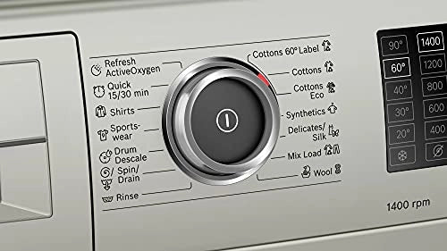 Bosch Active Oxygen 9KG 1400 RPM Inverter Fully Automatic Front Loading Washing Machine With Heater (WAU28Q9SIN,Silver)