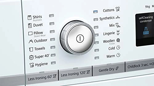 Siemens 9 kg Front Loading Tumble Dryer with Heat Pump (WT45W460IN, White)