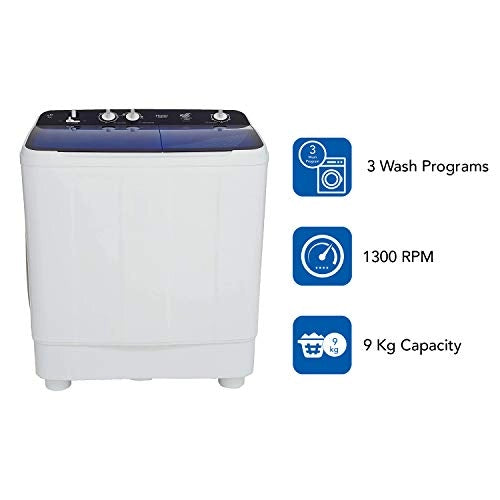 Haier 9 Kg Semi-Automatic Top Loading Washing Machine (HTW90-1159, Blue)