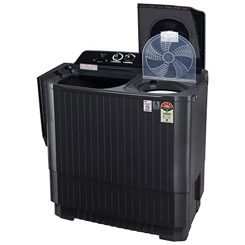LG 11 கிலோ 5 ஸ்டார் செமி-ஆட்டோமேட்டிக் டாப் லோடிங் வாஷிங் மெஷின் (P1155SKAZ, மிடில் பிளாக், ரோலர் ஜெட் பல்சேட்டர்), பெரியது