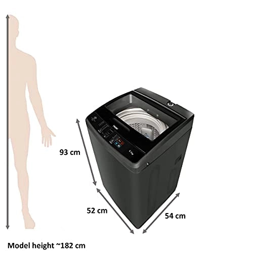 Haier 707 Series 6.5 KG 5 Star Fully Automatic Top Load Washing Machine (HWM65-707BKNZP, Titanium Grey)