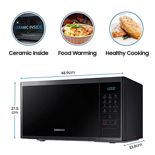 Samsung 23 L Solo Microwave Oven (MS23J5133AG/TL, Healthy Cook, Black)