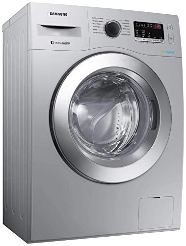Samsung 6.5 Kg Inverter 5 star Fully-Automatic Front Loading Washing Machine (WW66R22EK0S/TL, Silver Hygiene Steam)