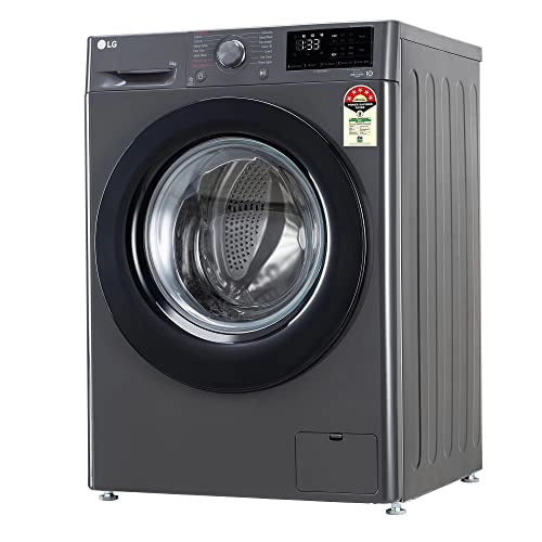LG 8 Kg 5 Star Inverter Fully-Automatic Front Loading Washing Machine with Heater (FHV1408Z2M, Middle Black,)