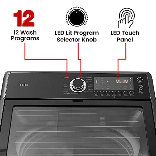 IFB 8.5 Kg Fully-Automatic Top Loading Washing Machine (TL-SSBL AQUA, Sparkle Silver,In-Built Heater,4D Wash Technology)