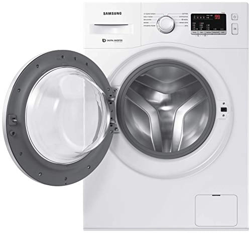 Samsung 6.0 Kg Inverter 5 star Fully-Automatic Front Loading Washing Machine (WW61R20GLMW/TL, White, Hygiene steam)