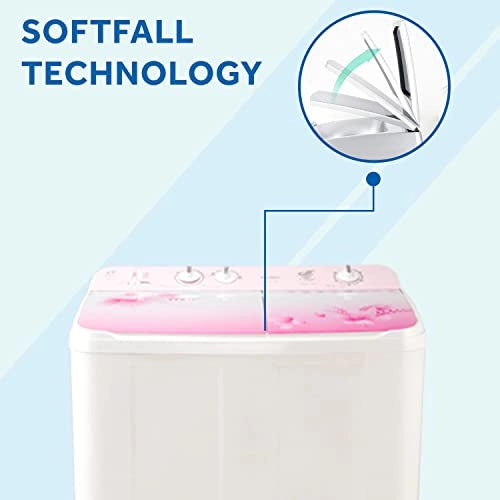 Haier 8 Kg Semi-Automatic Top Loading Washing Machine with Magic Filter, Buzzer(HTW80-1159, Pink)