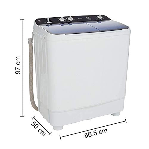 Haier 9 Kg Semi-Automatic Top Loading Washing Machine (HTW90-1159, Blue)