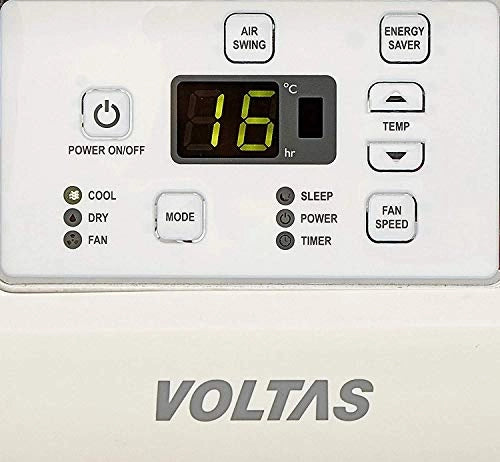 Voltas 1.5 Ton 5 Star Antibacterial Filter, Dust Filter Window AC (Copper, Inverter, 185V ADA, White)