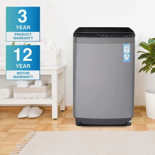 Voltas Beko 9.0 kg 5 Star Fully-Automatic Top Loading Washing Machine (WTL90UPGB, Gray) 2020