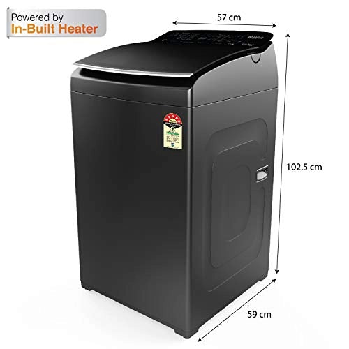Whirlpool 7.5Kg 5 Star Fully-Automatic Top Loading Washing Machine with Heater (360 BLOOMWASH PRO (540) H 7.5, Graphite)