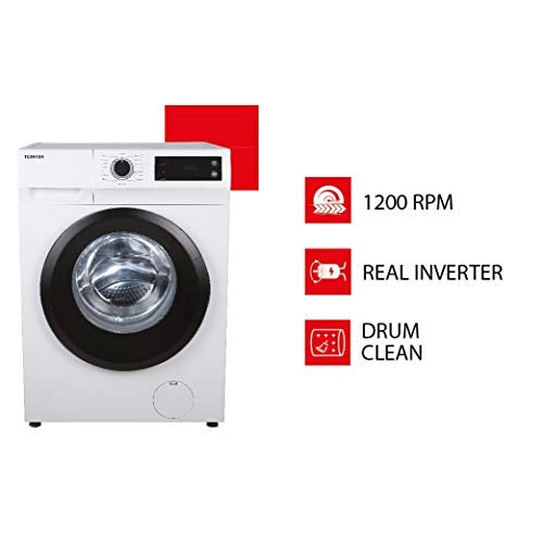 TOSHIBA 7 kg Fully -Automatic front loading washing machine (TW-BJ80S2-IND_WHITE)