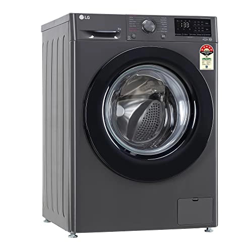 LG 8 Kg 5 Star Inverter Fully-Automatic Front Loading Washing Machine with Heater (FHV1408Z2M, Middle Black,)