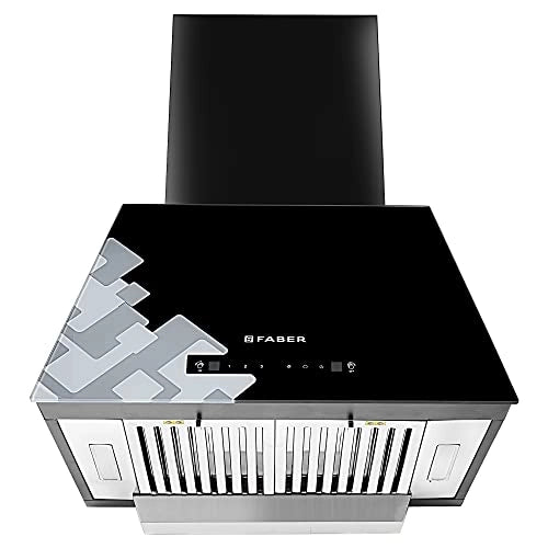 Faber 60 cm, 1200 m3/hr Auto-Clean Chimney (HOOD JARVIS HC SC BK 60, Baffle filter, Touch & Gesture Control, Black)