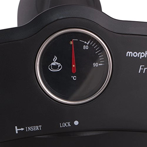 Morphy Richards New Europa 800-Watt Espresso and Cappuccino 4-Cup Coffee Maker (Black)